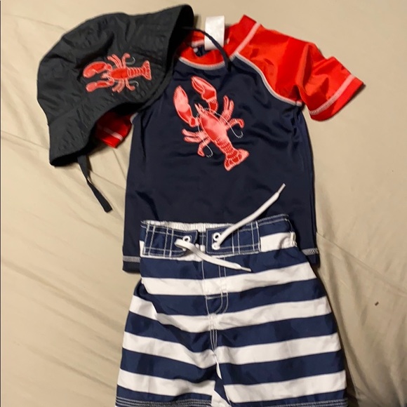 Gymboree Baby Boy Swim Shop Sets RashGuard Trunks 1 Piece 0 3 6 12 18 24 Mos NWT